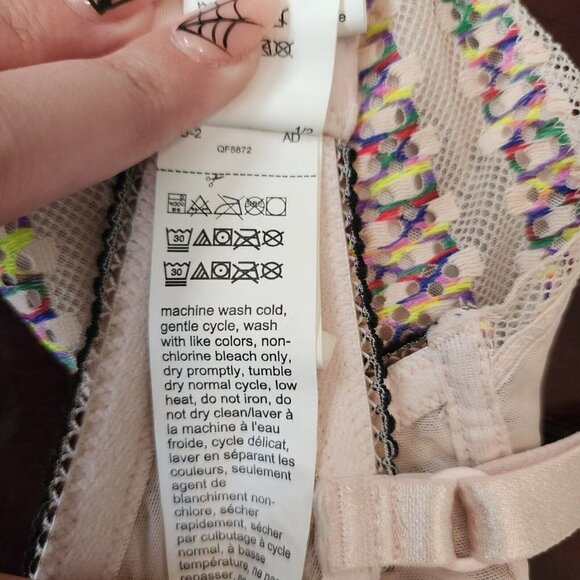 Calvin Klein Multi-Color Rave Mesh Lightweight Thin Triangle Soft Cup Bra L - Picture 7 of 10